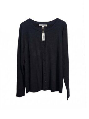 NWT | Willow Essentials Black Button Up Long Sleeve Cardigan Sweater | XL